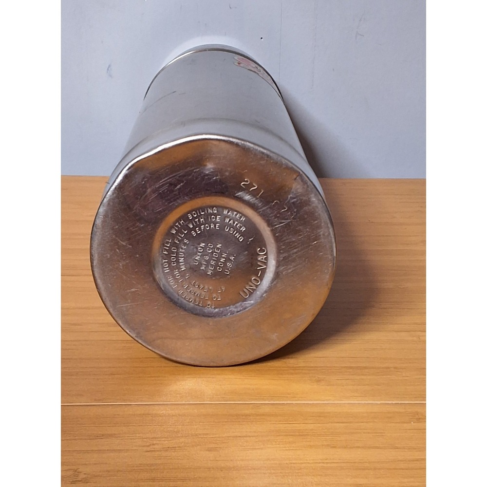 Vintage Pair Of Thermoses, Unbreakable Uno-Vac & Blue Plastic Thermos. Lot Of 2 - Picture 5 of 11